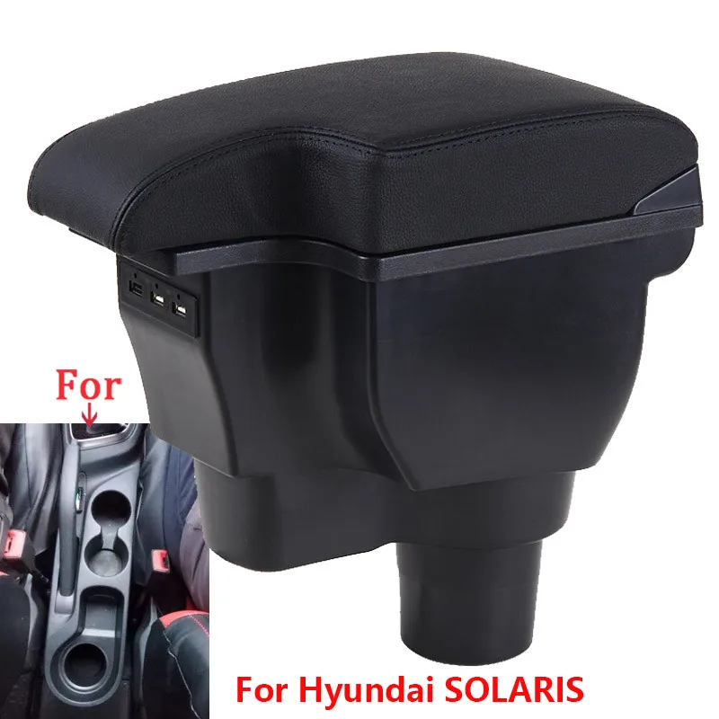 

Armrest box For Hyundai SOLARIS 2017 2018 2019 2020 For Hyundai Solaris 2 Accent Verna car storage accessories interior part USB