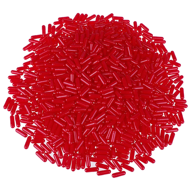 red 10/1000 шт Пустые твердые желатиновые капсулы, все виды Цветной таблетки чехол пустой контейнер для таблеток(вместе или порознь желатиновых капсул - Цвет: red