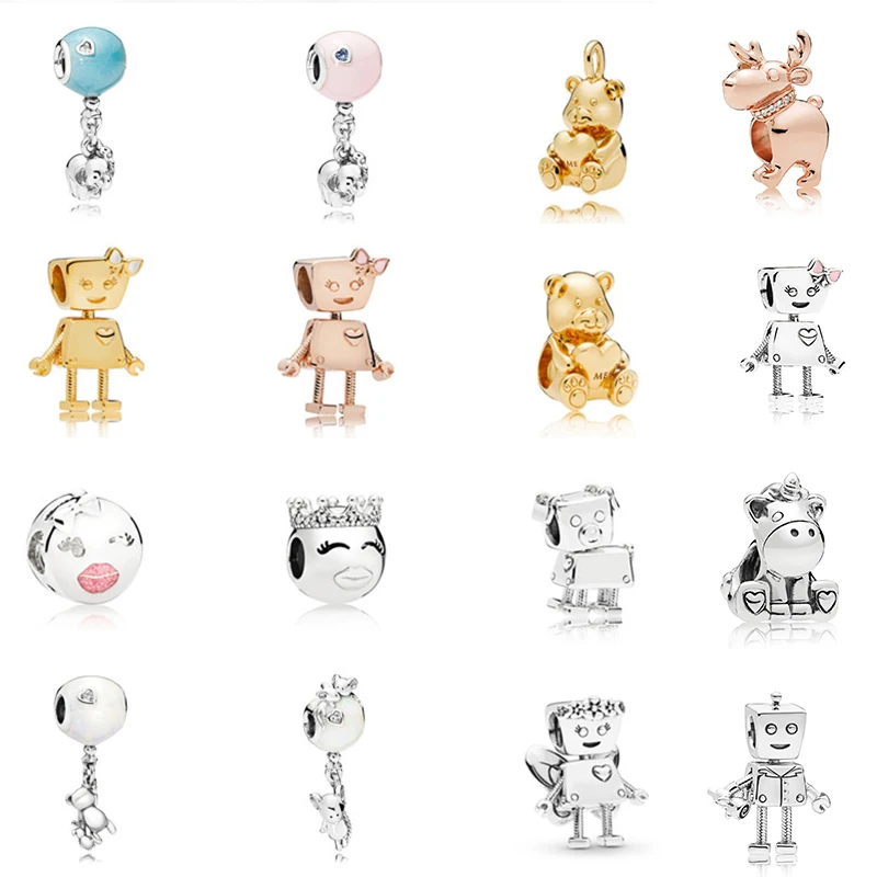 

New 100% 925 Sterling Silver pandora Forever Family Friends Bot CHARM REINDEER ELEPHANT BALLOON PRINCESS UNICORN Beads