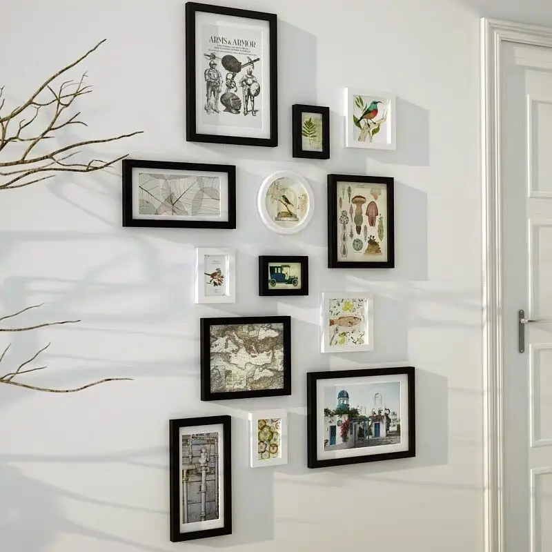 13 шт./компл. из массива дерева Настенная фоторамка для ресторана спальни