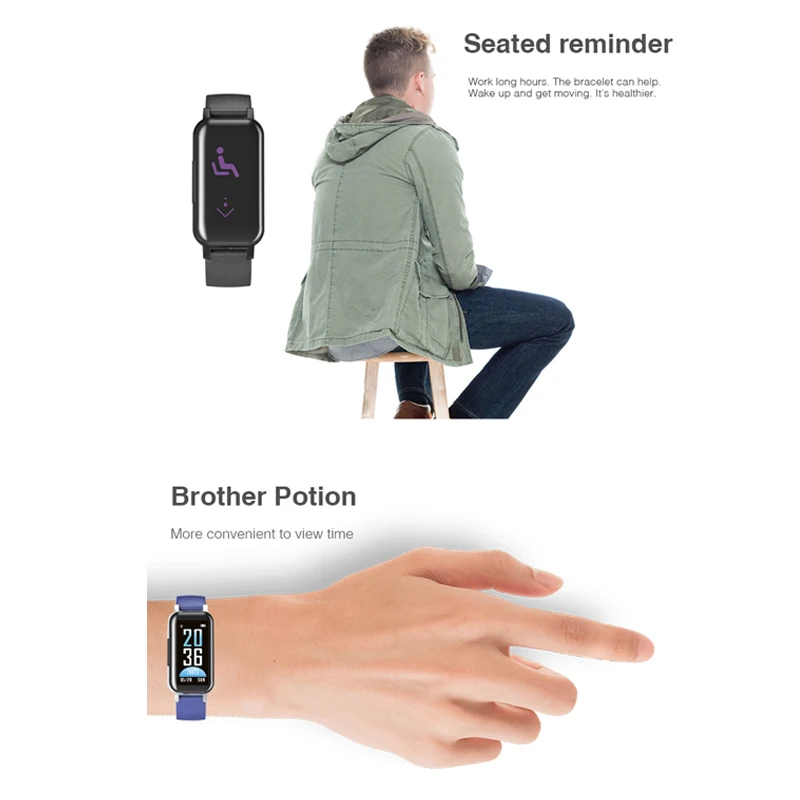 Смарт-часы с шагомером и монитором сердечного ритма, 2 в 1, Bluetooth, наушники, Спортивные Беспроводные наушники, умный Браслет, мужские часы