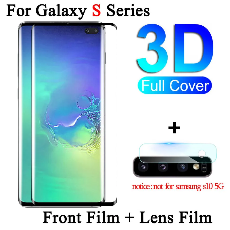 2-in-1 TemperedGlass 3-in-1 Case+ Camera Tempered Glass For Samsung S10-e S10 Plus Screen Protector For Samusng A50 Protective Glass For Samsung S10 - Цвет: 2-in-1 TemperedGlass
