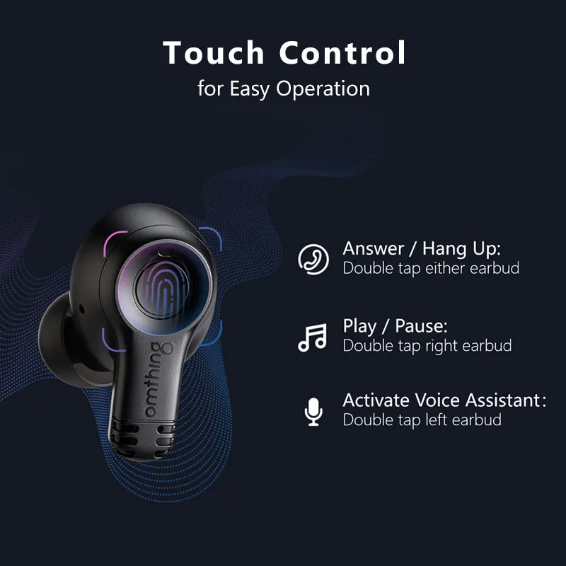 1more Omthing наушники TWS Bluetooth 5 0 Handsfree сенсорный Управление с 4 ENC Rode videomicro) микрофон в