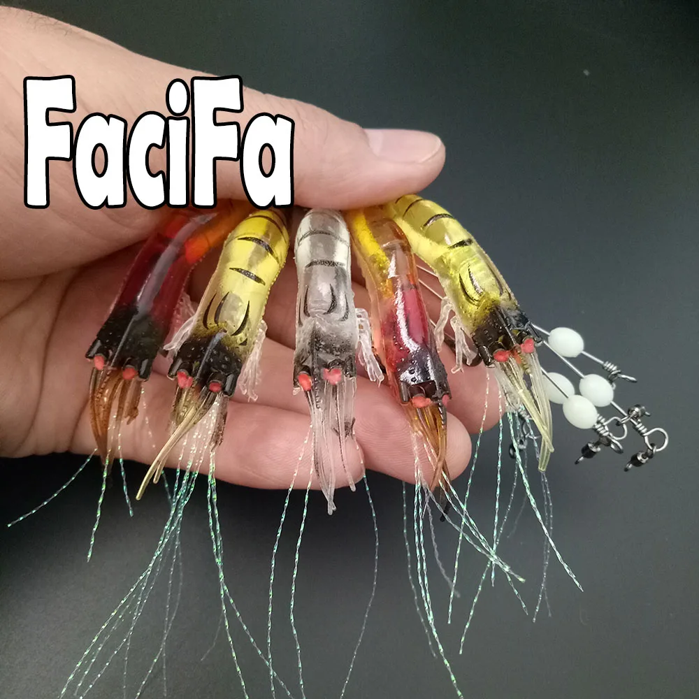 5 шт./партия Мягкая приманка для креветок 9 см 6 г искусственная рыбалки с