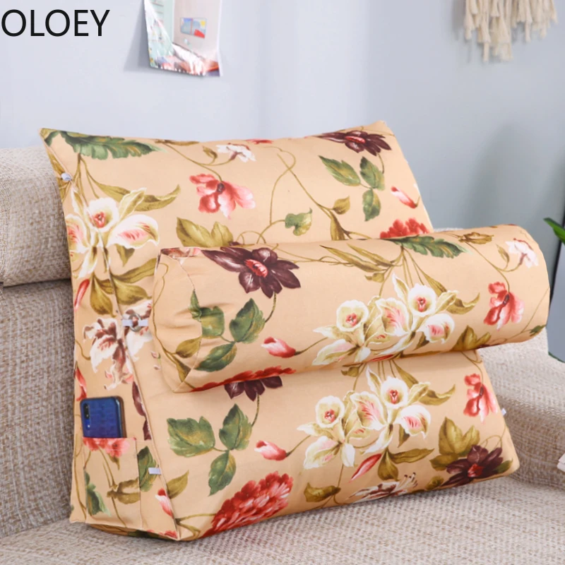 Большая задняя треугольная подушка для дивана сидения медитация летние подушки