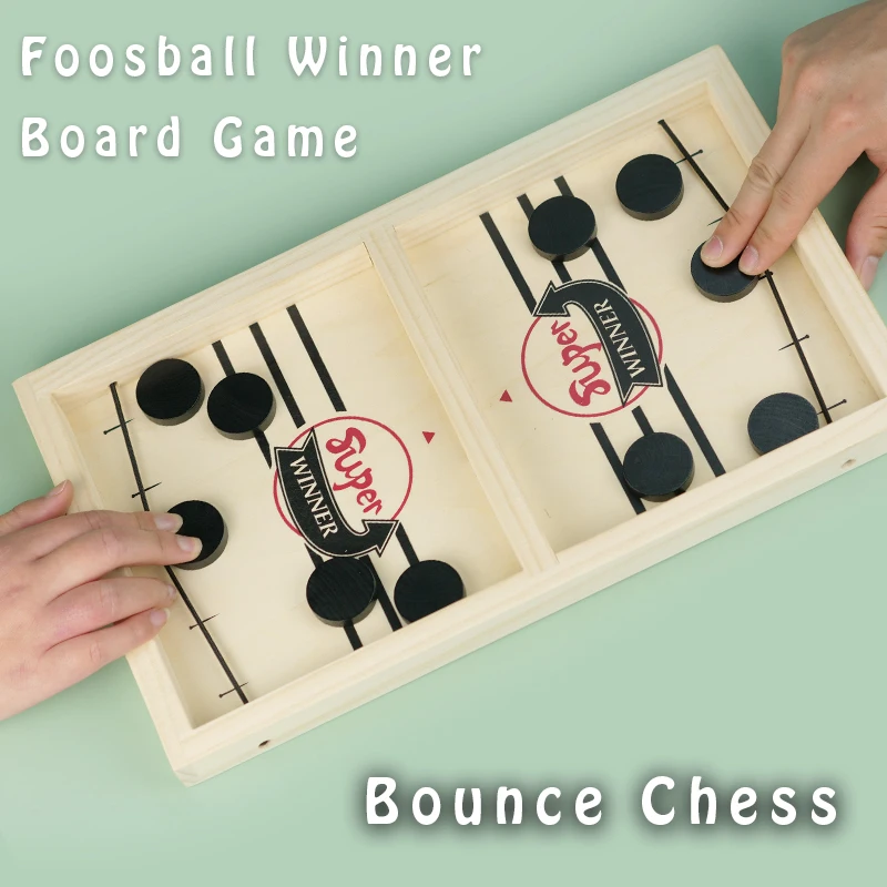 Chessboard Fast Sling Puck Foosball Winner Board Game Paced SlingPuck Winner Board Toys For Adult Child Family Home  Games Toys