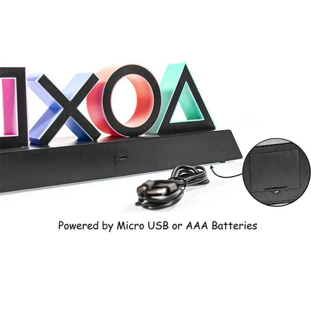 USB неоновый светильник игровой значок лампы голосового Управление затемнения