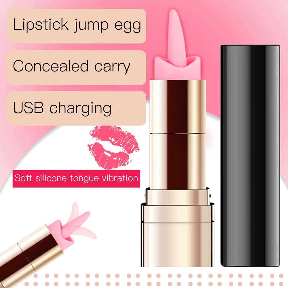 Эротическая секс-игрушка 10 скоростей мини-помада пуля вибратор лижущий язык