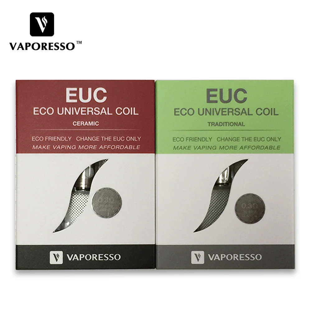 Испаритель керамический Катушка EUC 0.3ohm 0.5ohm против традиционной катушки EUC 0.4ohm Для Таро Nano/Veco One/VECO Plus Tank/Estoc Tank Mega