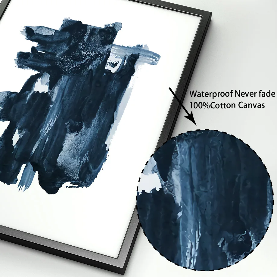 Абстрактная линия лица лес озеро морские волны настенная живопись холст