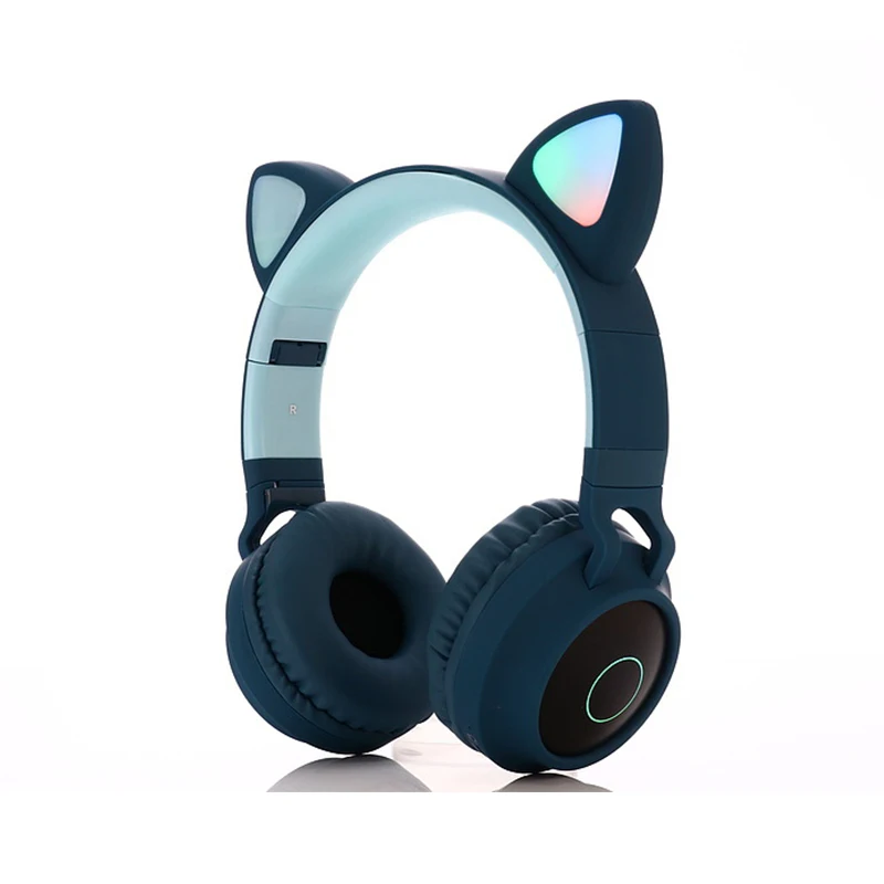 as shown Bluetooth наушники милый кот светодиодный наушники с кошачьими ушками для взрослых и детей светящиеся наушники для игр - Цвет: as shown