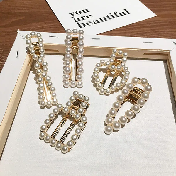 1 шт. женские заколки для волос с искусственным жемчугом заколка застежкой