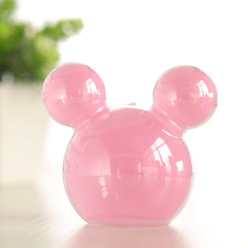 pink 12 шт. пластиковая коробка для конфет с Микки Маусом, Подарочная коробка для свадьбы, для дня рождения, рождественской вечеринки, милые вечерние коробки - Цвет: pink