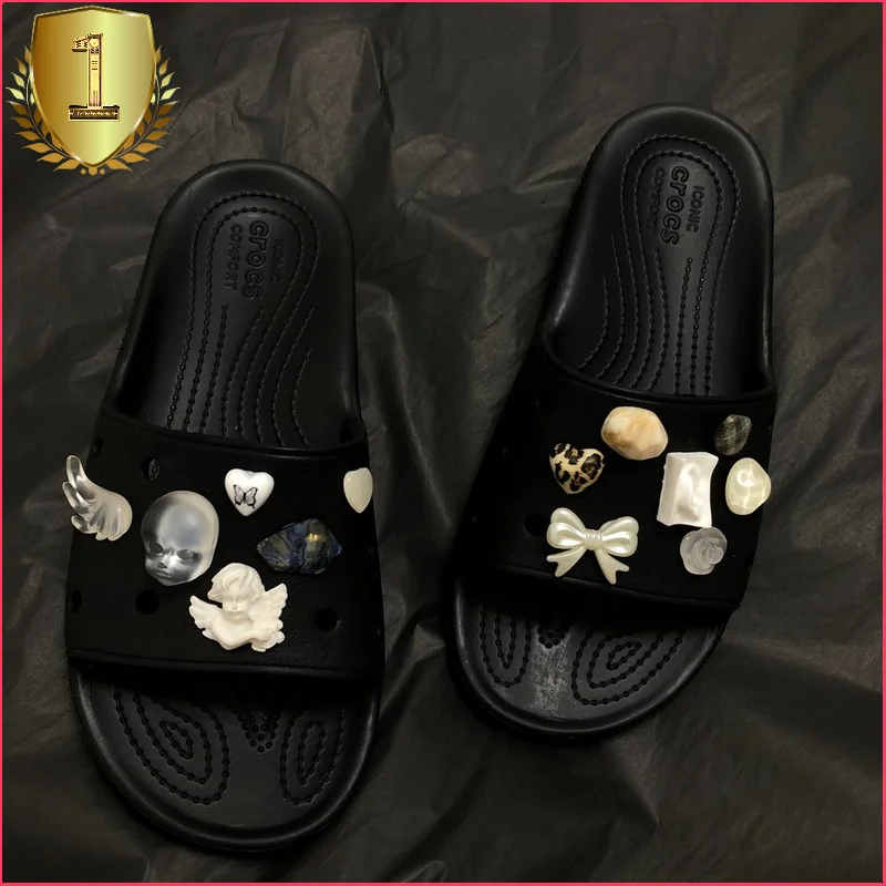 Super Cool ET & Angel Croc Charms Designer DIY Shell Shoes Decaration Charm for Croc Jibb Clogs Kids Boys Women Girl Gifts