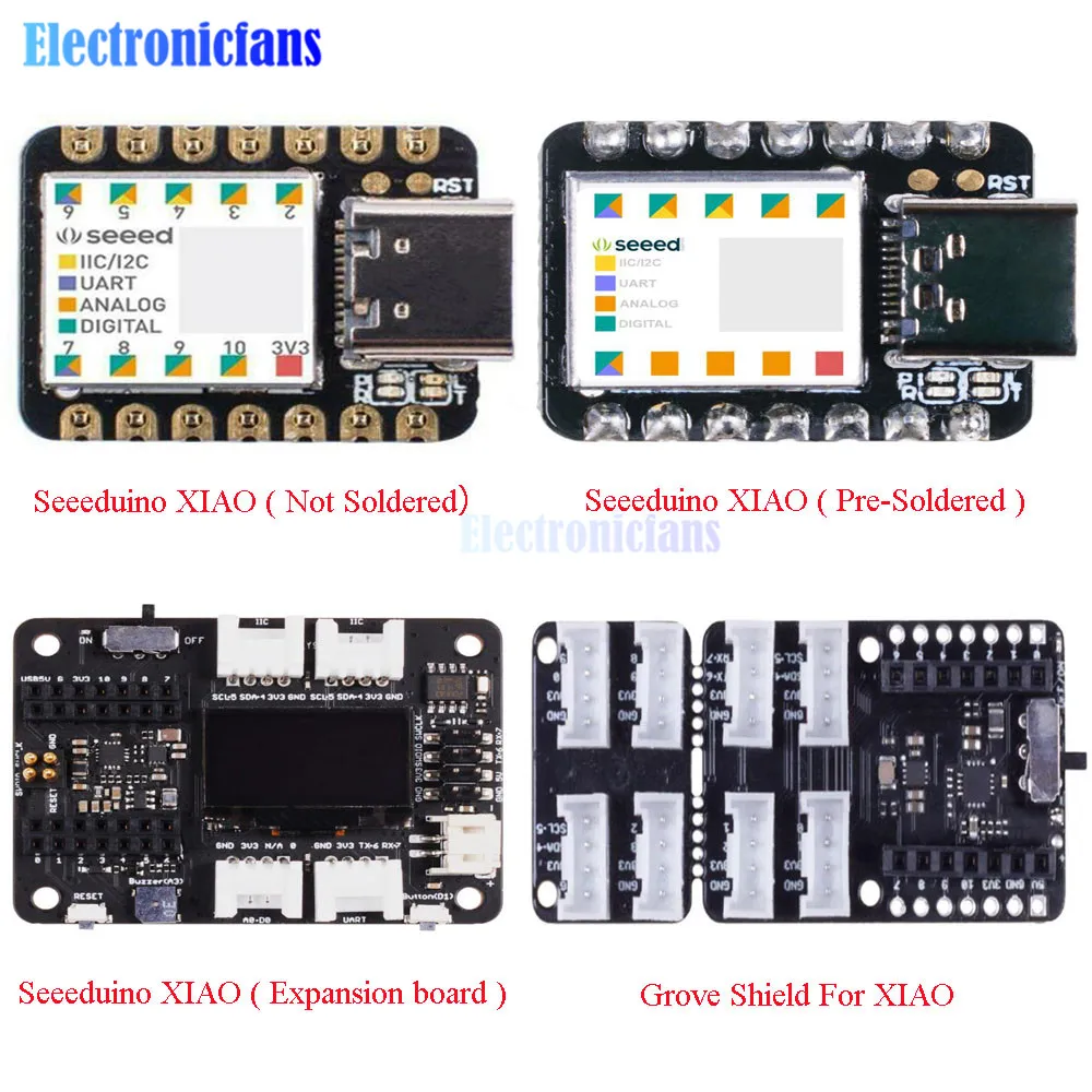 

Плата расширения для микроконтроллера Seeeduino XIAO SAMD21, 32 бит, Cortex M0, USB UART I2C SPI