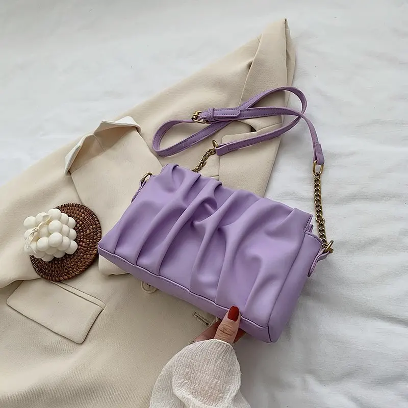 Women Shoulder Bags Chain Design Female Crossbody Bag Fold Women's Clutches PU Leather Ladies Handbag Wallet | Багаж и сумки