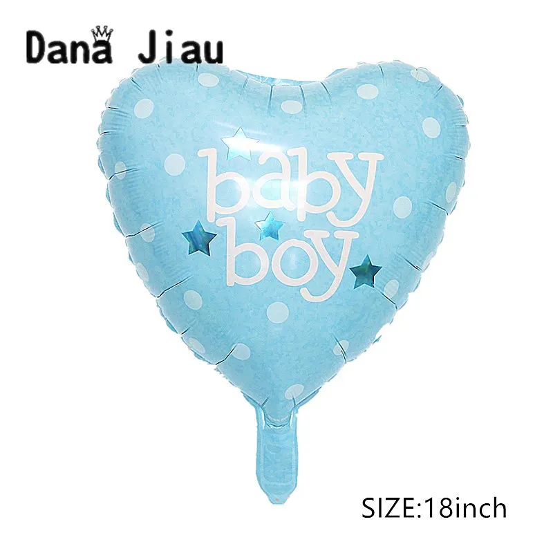 Dana jiau 18 дюймов гелиевый воздушный шар покрытый фольгой розовый синий сердечко