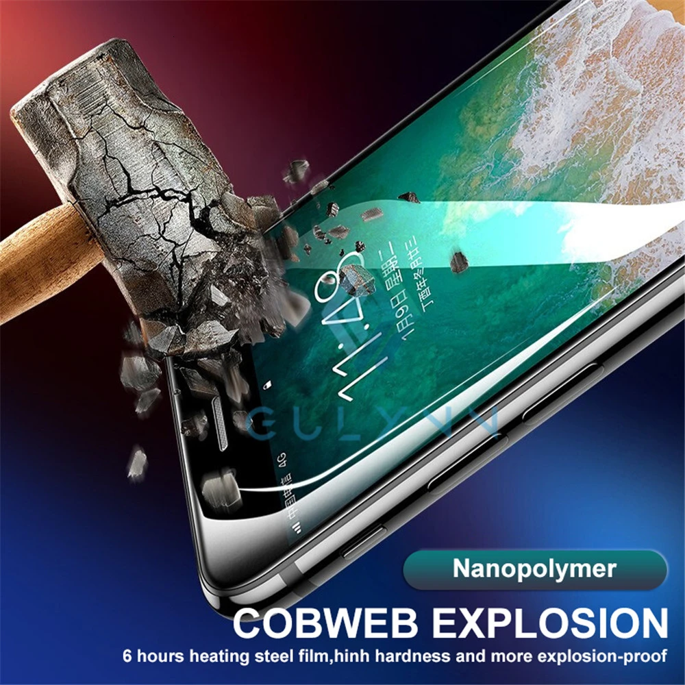 Гидрогелевая пленка 37D с клеем для полного покрытия экрана iPhone 11 12 Pro Max защитная X