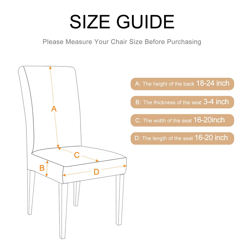 

1/2/4/6pcs Printed Dining Chair Covers Spandex Elastic Stretchable Chair Slipcovers Dust-proof Protector For Banquet Wedding