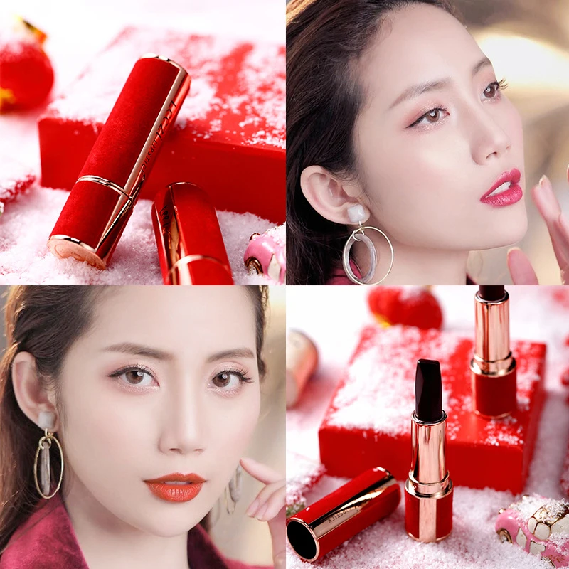 

3-in-1 Velvet-like Matte Tri-color Lipstick Highly Pigmented Long Lasting Lip Makeup SMJGood