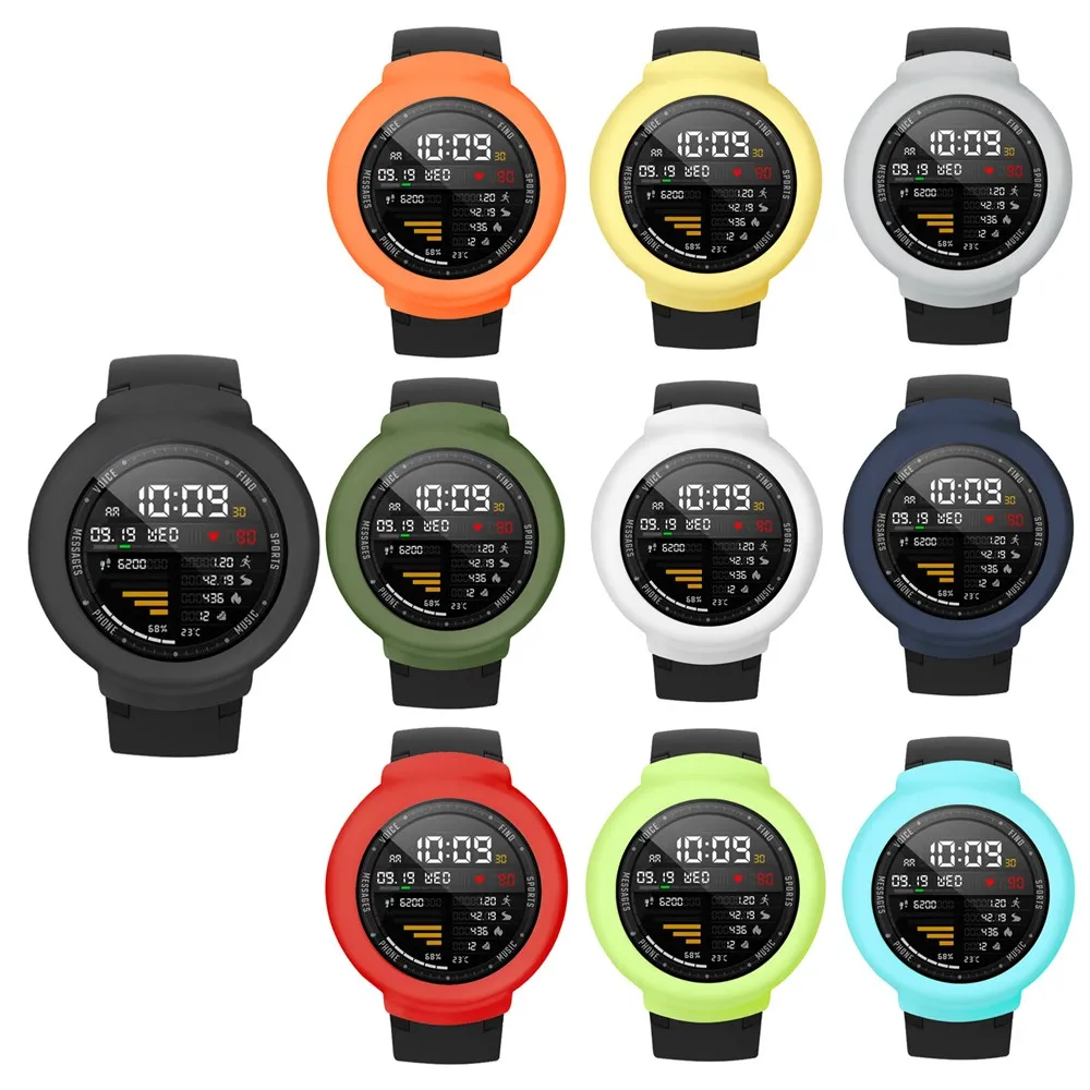 10 штук упак. бампер для Amazfit Verge чехол TPU силиконовый защитный Huami Watch 3 Смарт