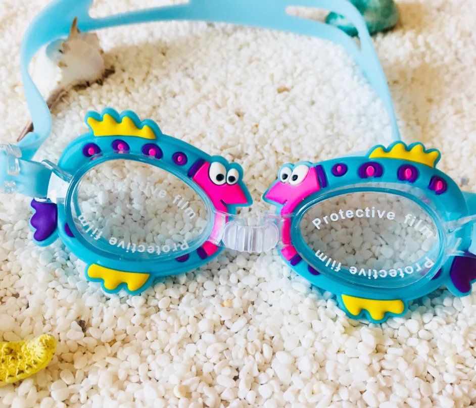 

Swim Goggles Swimming Glasses Kids UV Protection Frog Bee Crab Fish Dolphin Summer Pool Training Mask Children Eyewear Cases