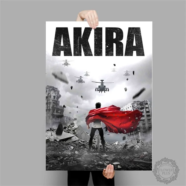 Акира красный боевой плакат классический японский аниме постеры для оформления дома и репродукции, настенное искусство картина для гостиной - Цвет: L