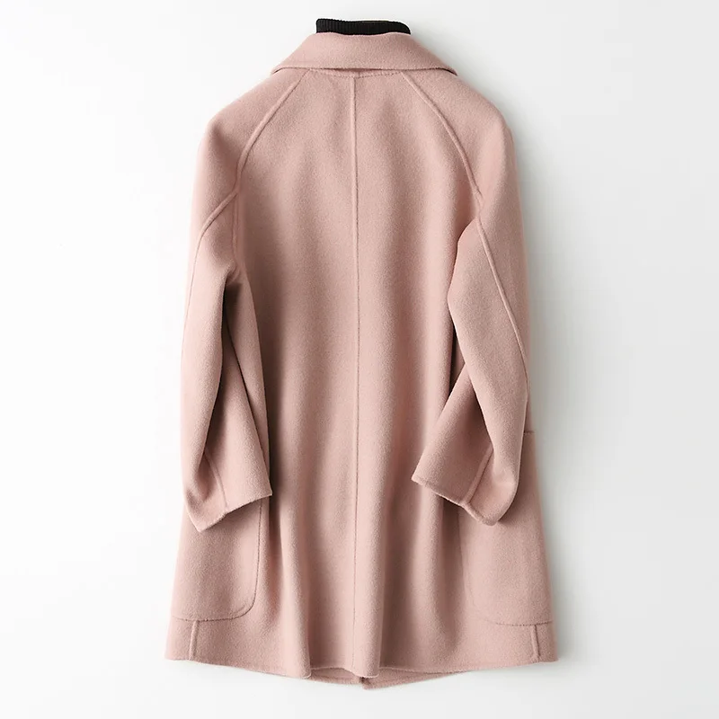Зимняя куртка для женщин 2020 однотонное пальто из 80% шерсти женские демисезонные