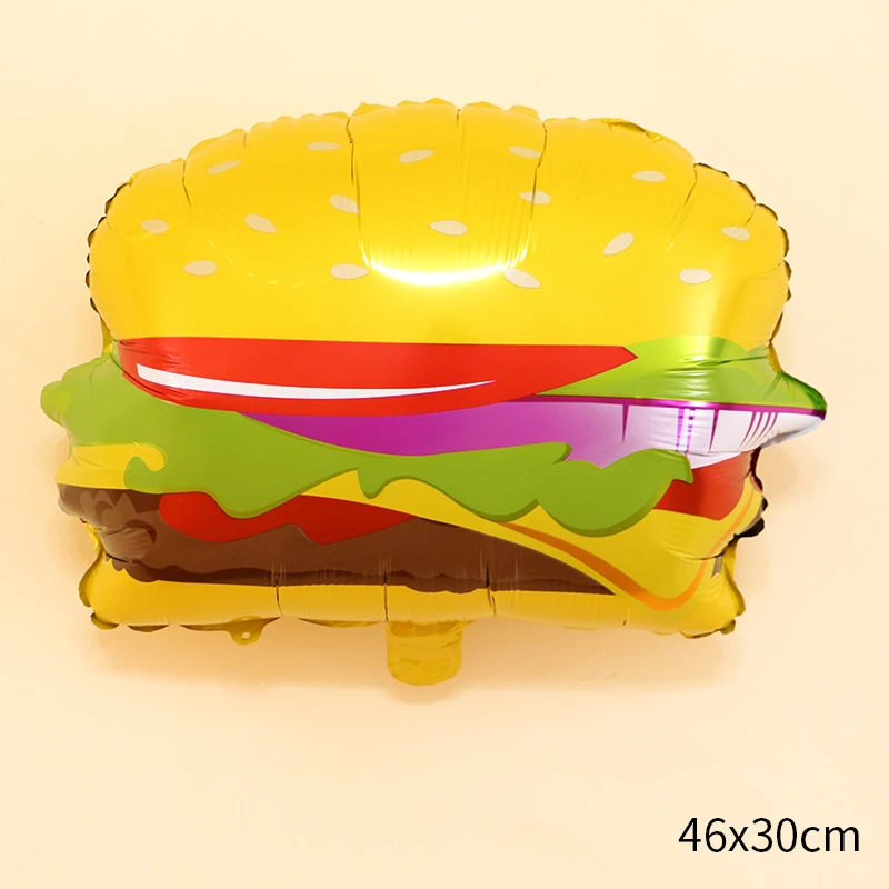 Hamburger 1 шт конфетный пончик мороженое тема гелиевые фольгированные шары звезда круглые шары Детские принадлежности для украшения свадебной вечеринки детские игрушки - Цвет: Hamburger