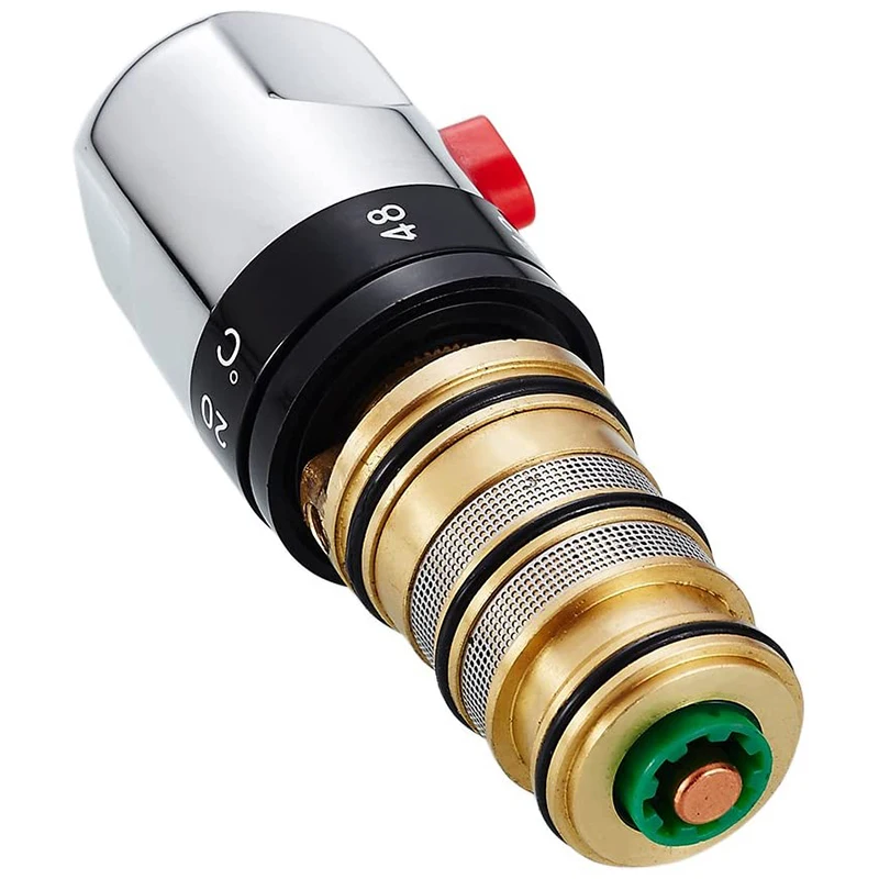 

New Thermostatic Mixer Water Mixing Valve,Solid Brass Copper Cartridge Temperature Control Valve Faucet Tap Fittings