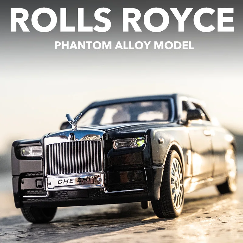 Модель автомобиля из сплава в масштабе 1:24 Rolls Royce Phantom модель со звуком и