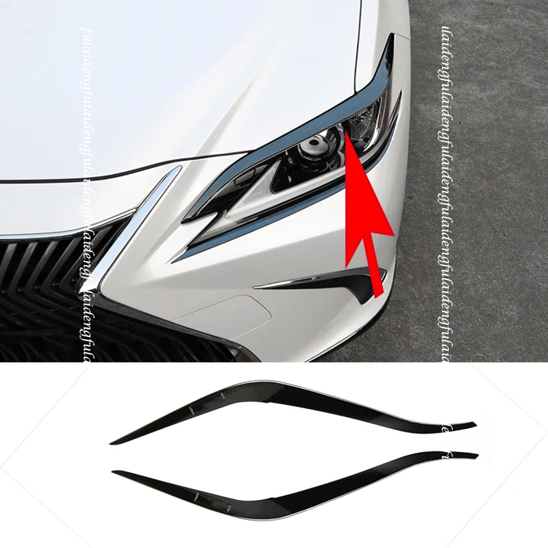 

2 шт. для Lexus ES350 ES300H 2018-2020 крышка фары из нержавеющей стали для бровей век глаз крышка для бровей литье автомобильные аксессуары