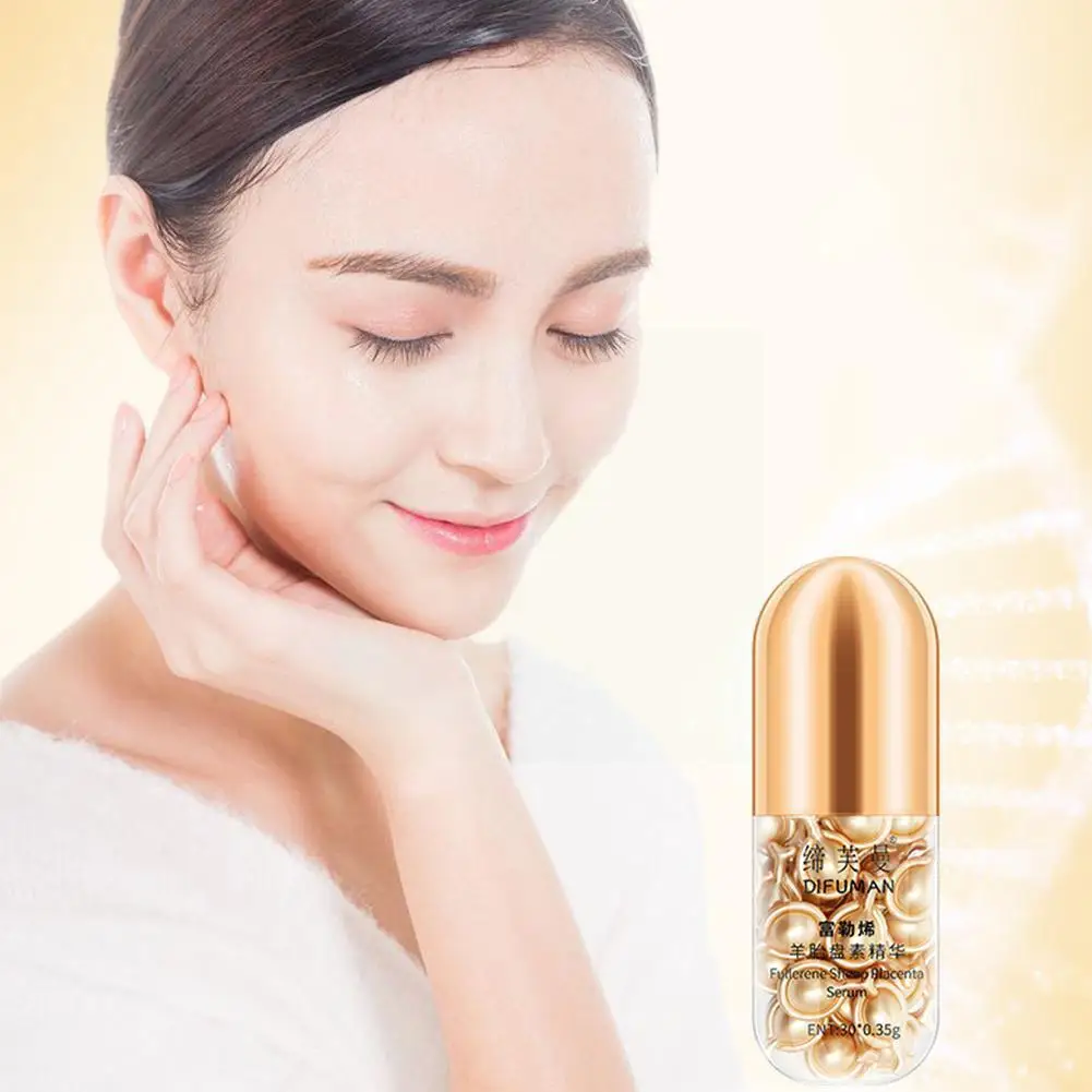 

Anti-aging Brighten Skin Colour Polypeptide Capsule Wrinkle Essence Capsule Essence Moisturizing Placenta Fading K7p1