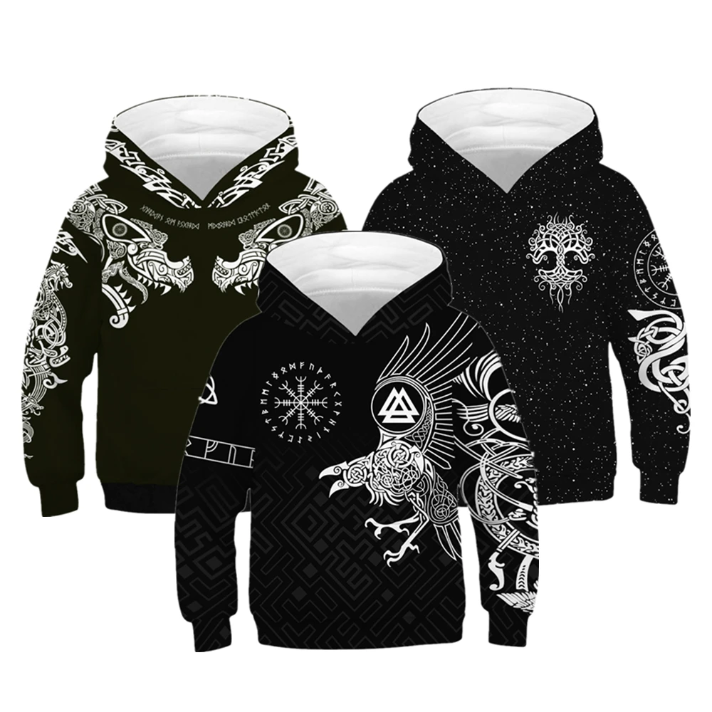 Autumn Winter Children's Hoodies Coat 3D Printed Kids Sweatshirts Child Teen Sport Tops Sportwear 5-14y Boy Girls Hooded Sweats