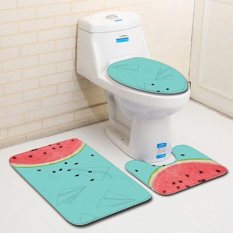 Два размера Креативные фотографии арбуза водопоглощающий напольный коврик