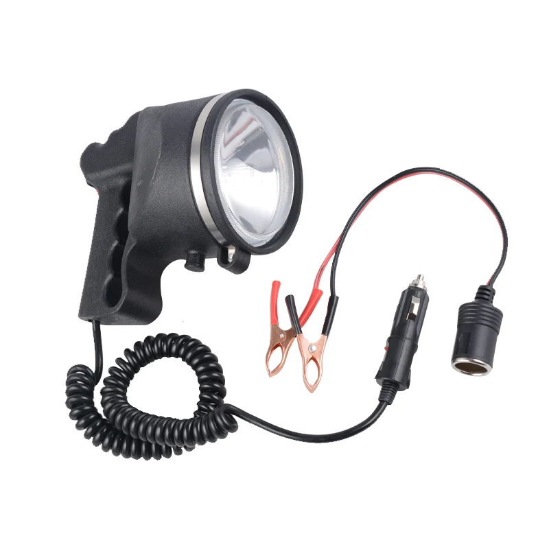 Powerful 220W searchlight Xenon portable lamp High power 100W HID flashlight 12V/24V torch