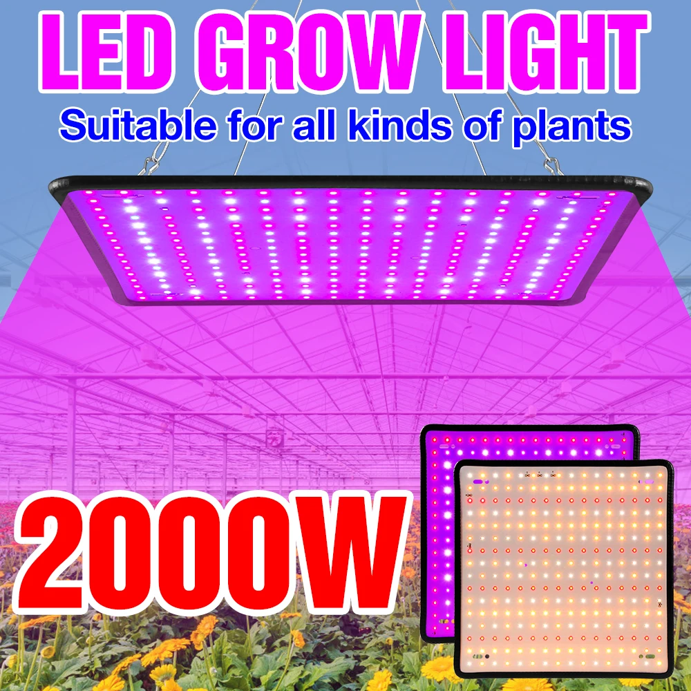 

2000V LED Phytolamp For Plants 220V LED Lamp For Plant 110V Full Spectrum Indoor Lighting LED Lights Greenhouse Growth Tent Bulb