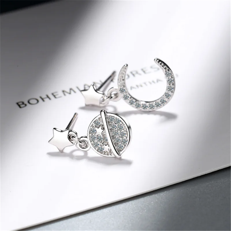 Простые темпераментные дикие креативные Асимметричные цветные бриллианты moon