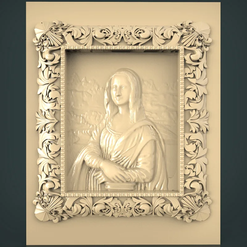 Модель Моны Лизы 3d Relief STL для ЧПУ-роутера 3D-принтера Artcam Aspire Bas | Инструменты