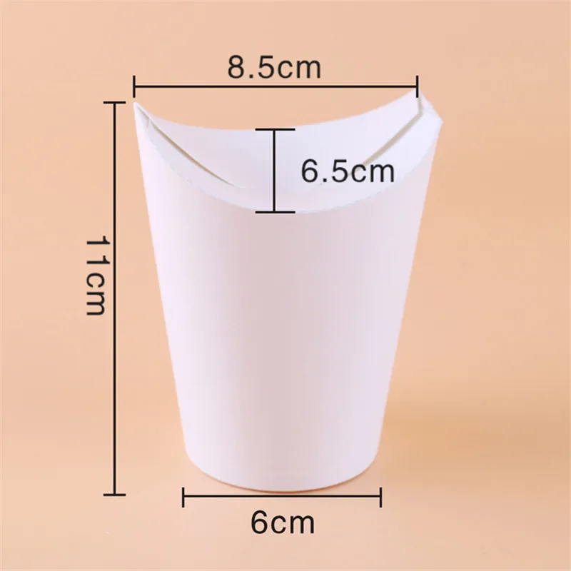 50 шт. одноразовые упаковочные стаканчики из крафт-бумаги креативные закуски фри