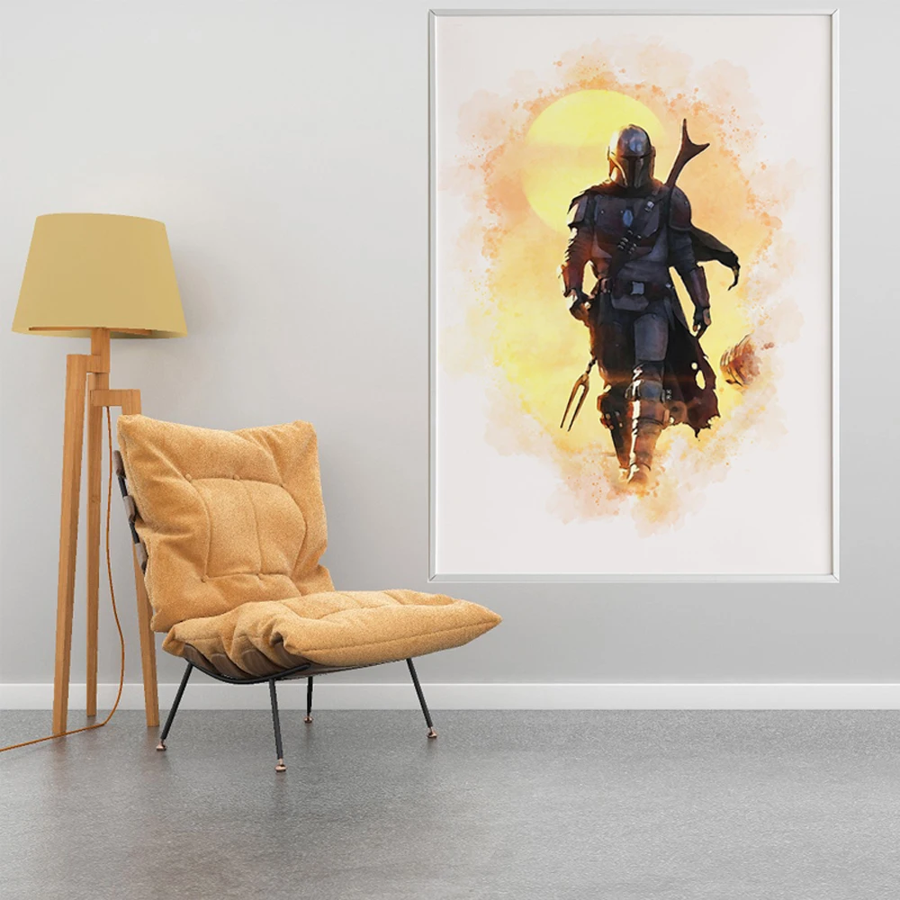 Диснеевские Звездные войны Акварельные картины на холсте настенное Искусство