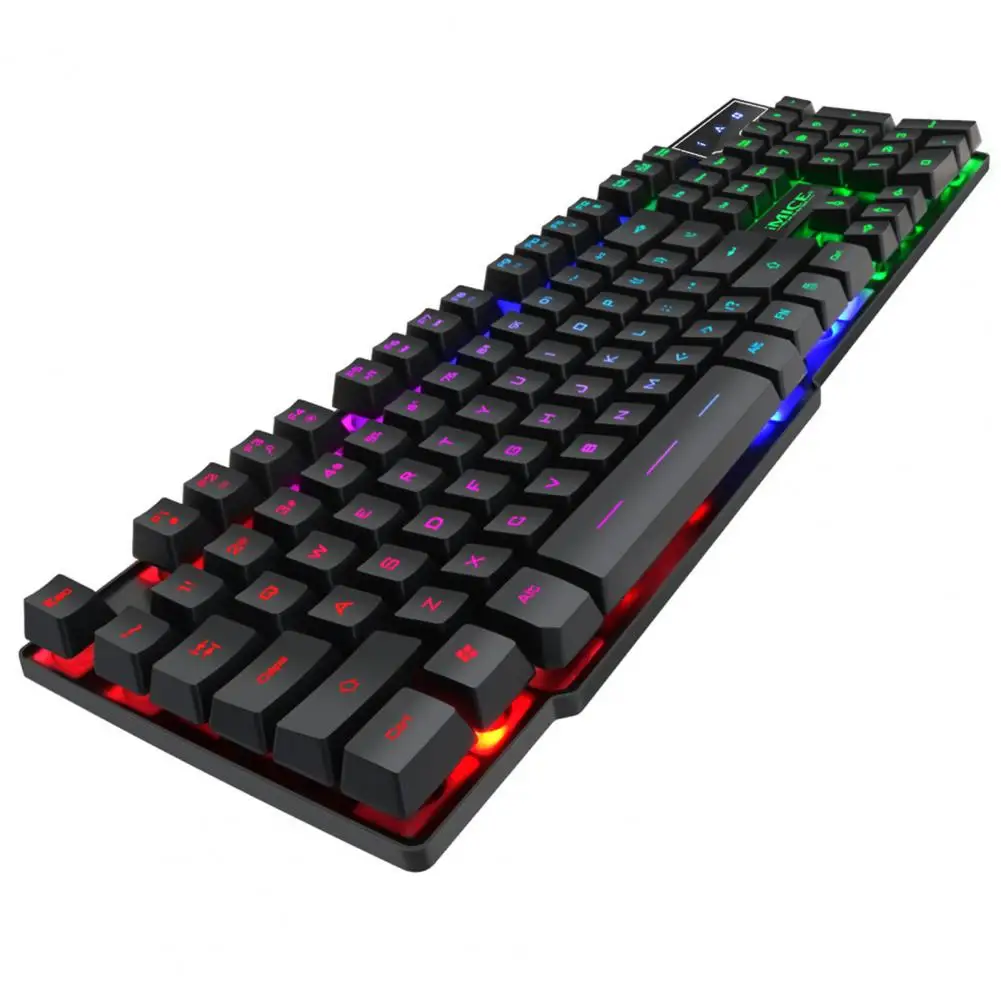 

AK-600 Gaming Keyboard 104 Keycaps RGB Backlit Mechanical Keyboard Game Keyboards with RU Sticker for PC Laptop Computer