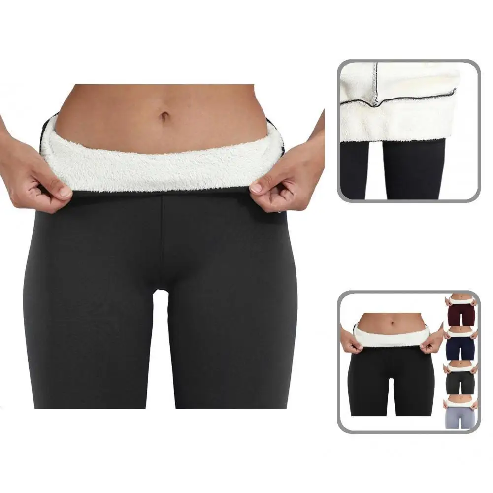

Casual Good Elasticity Coldproof Leggings Thermal Pants Autumn Winter High Waist
