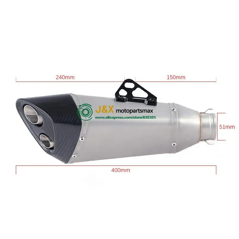 

Motorcycle Full system Exhaust Muffler Escape Slip On For Yamaha R6 YZF-R6 2006-2014 Middle Link Pipe With DB-KILLER