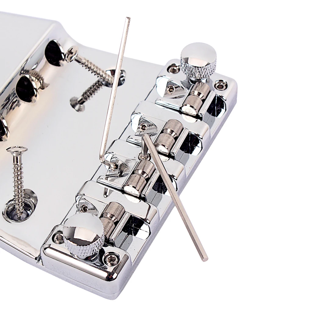4 Бас седло мост 18 мм расстояние между строками из хромового сплава Регулируемый