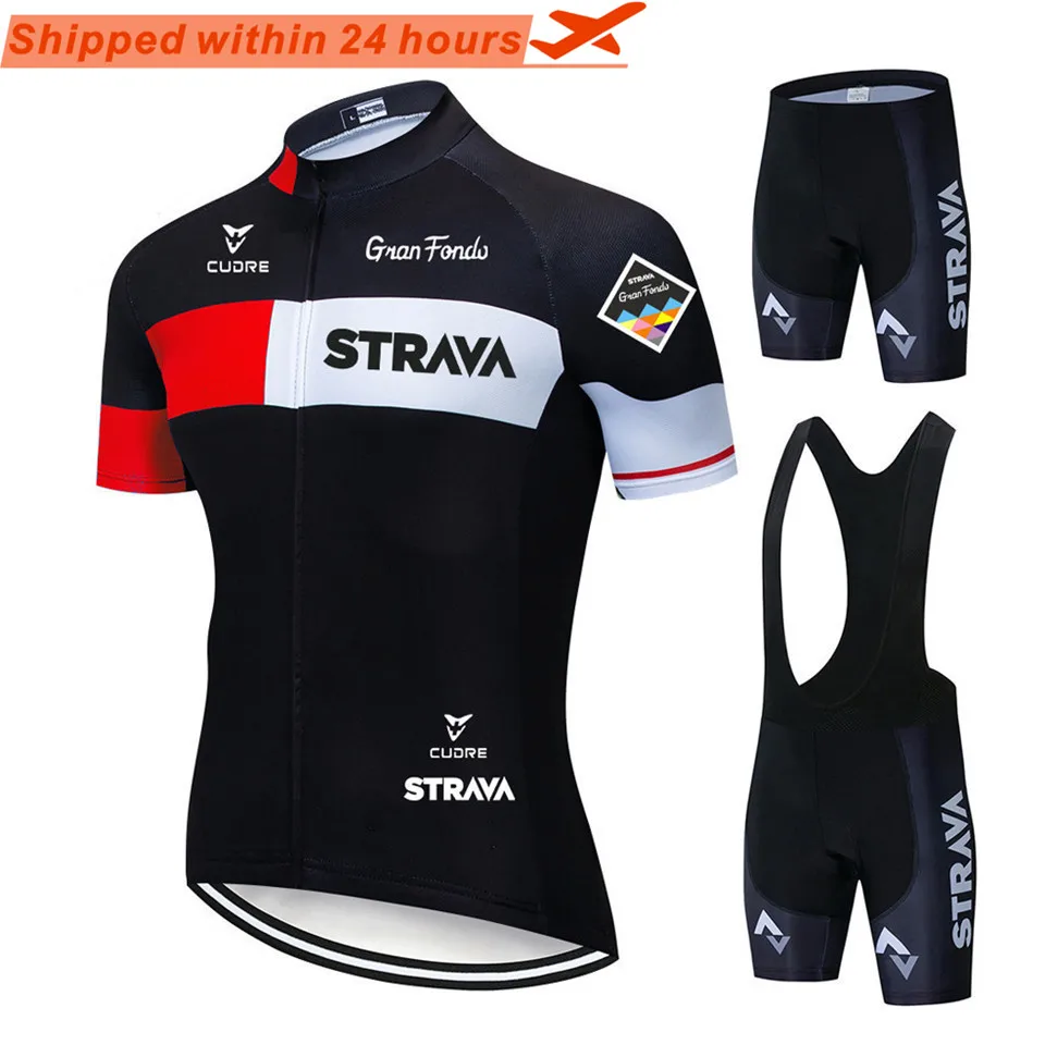 Мужская велосипедная команда STRAVA Pro дышащий комплект одежды для велоспорта