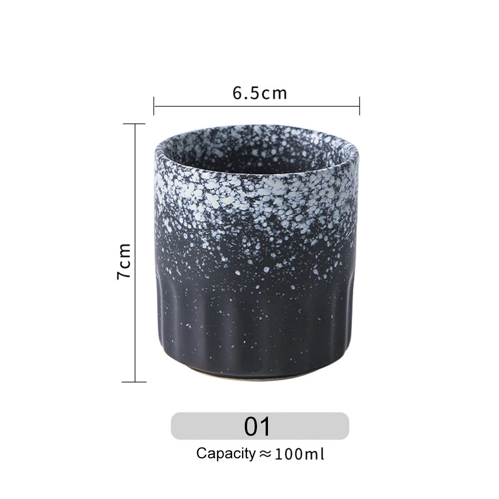 

100ml Japanese Style Teacup Water Cup Stoneware Ceramic Hand-painted Kungfu Teacup Cuisine Drinkware Handmade Kitchen Supplies