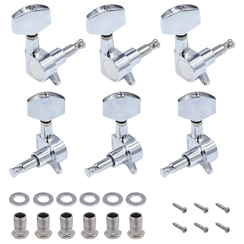 

3L3R Acoustic Guitar String Tuning Pegs Machine Heads Tuning Key Enclosed Locking Tuners For Electric Or Acoustic Guitar