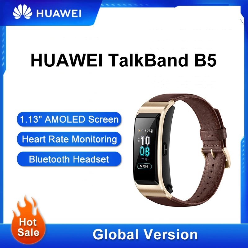 

Original Huawei TalkBand B5 Fitness Bracelet Smart Wristbands Sport Tracker Bluetooth Headset Earphone Heart Rate Sleep Tracking