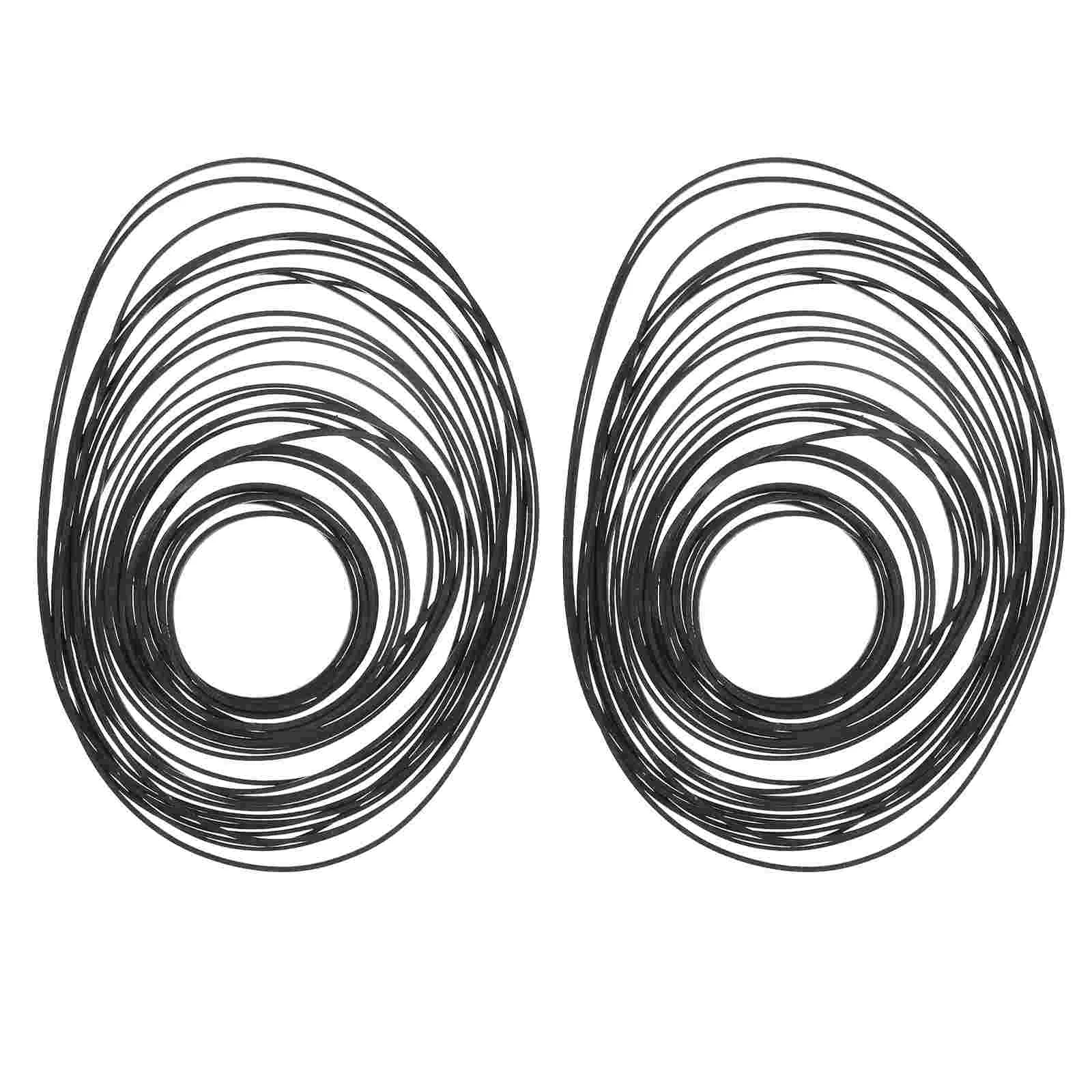 

2 Packs Cassette Recorder Tape Rubber Belt for Repair and Maintenance 40-130MM